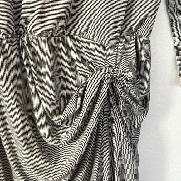 Anthropologie Amadi Soft Comfortable Rayon Jersey Knit Striped Dress Sz L - Picture 6 of 10